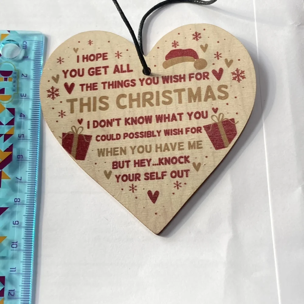 BNWT Women's Christmas Festive Cheer Heart Ornament - Holiday Delight - Picture 9 of 9